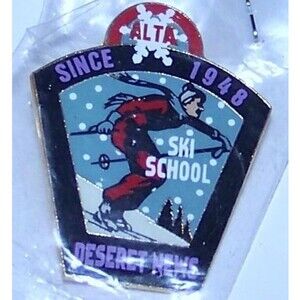 ALTA SKI School since 1948 , Ski Area Collectible Pin ,New old stock